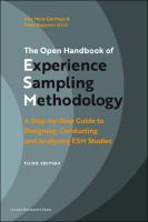 The Open Handbook of Experience Sampling Methodology - Third edition – cover