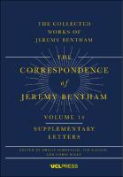 The Correspondence of Jeremy Bentham, Volume 14 – cover