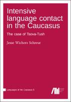 Intensive language contact in the Caucasus – cover